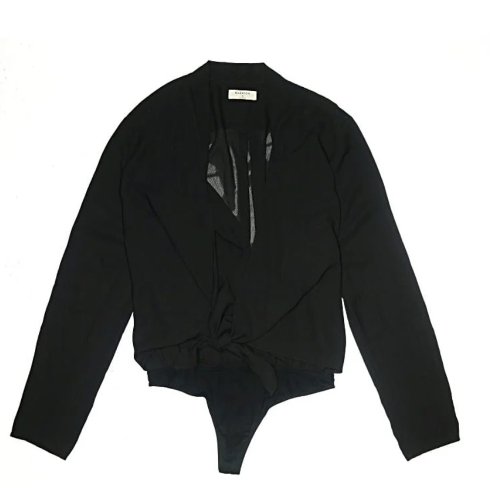 Aritzia Babaton front tie wrap bodysuit